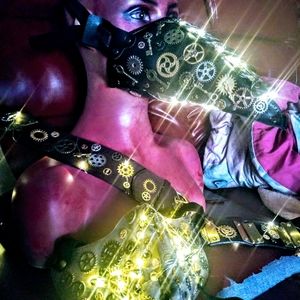 Steampunk mask real protective gear with filter in